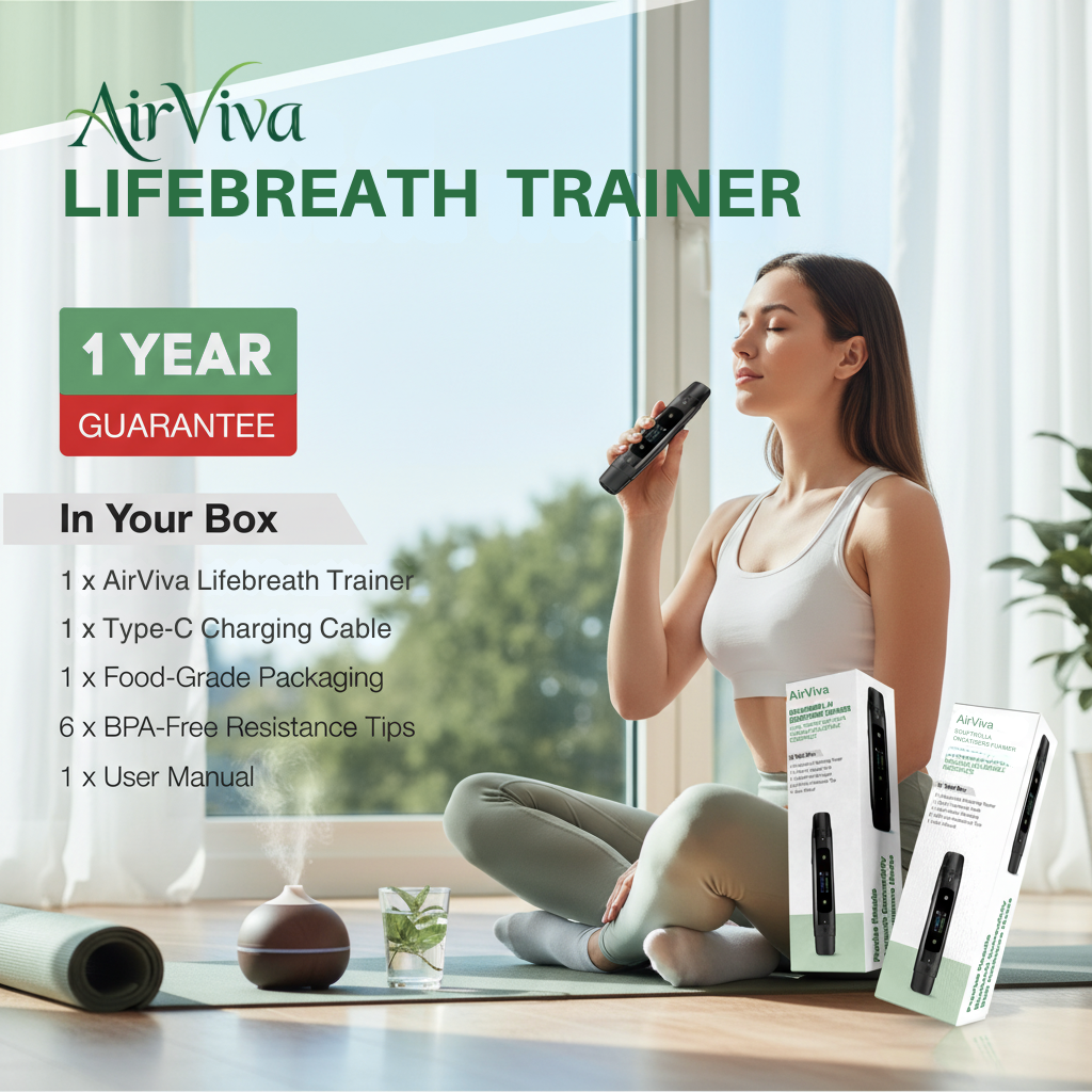 AIRVIVA™ LIFEBREATH – SMART BREATHING TRAINER WITH APP TRACKING